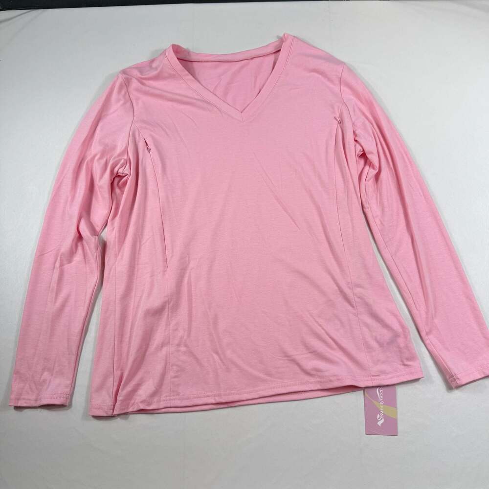Sweetyweee Women's Nursing Long Sleeve V-Neck Solid T-Shirt